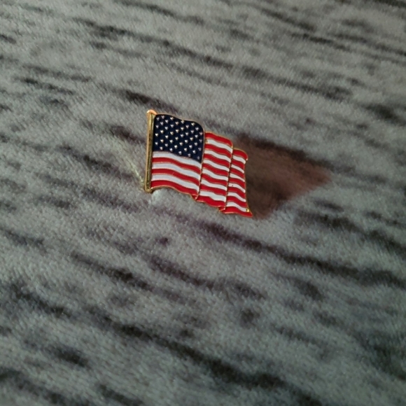 Brass & Enamel America Lapel Pin - Picture 3 of 5